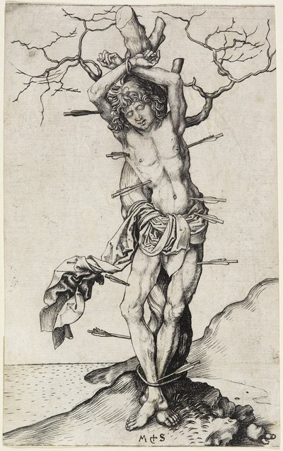 Heiliger Sebastian, ca. 1480-1490 von Martin Schongauer